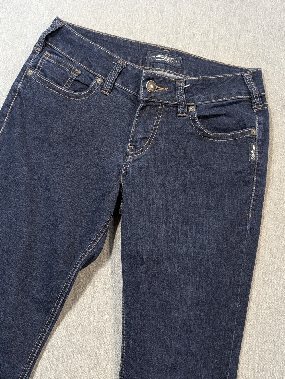 Silver Jeans Suki Slim Boot Women's 29 X 33 Dark Wash Blue